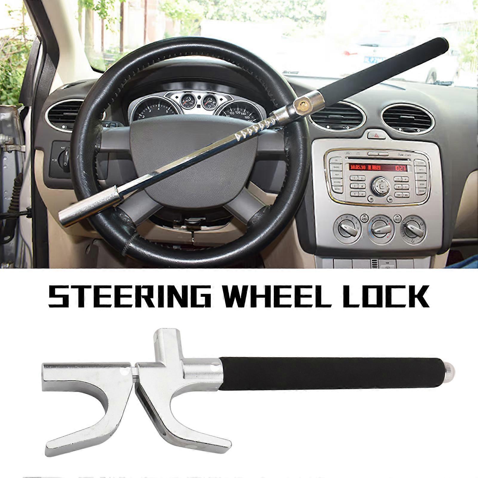CarSteeringWheelLock Anti-TheftSteeringWheelLock with3Keys SafetyHammerFunction forAllTypeofCars wheellock SteeringWheelLock