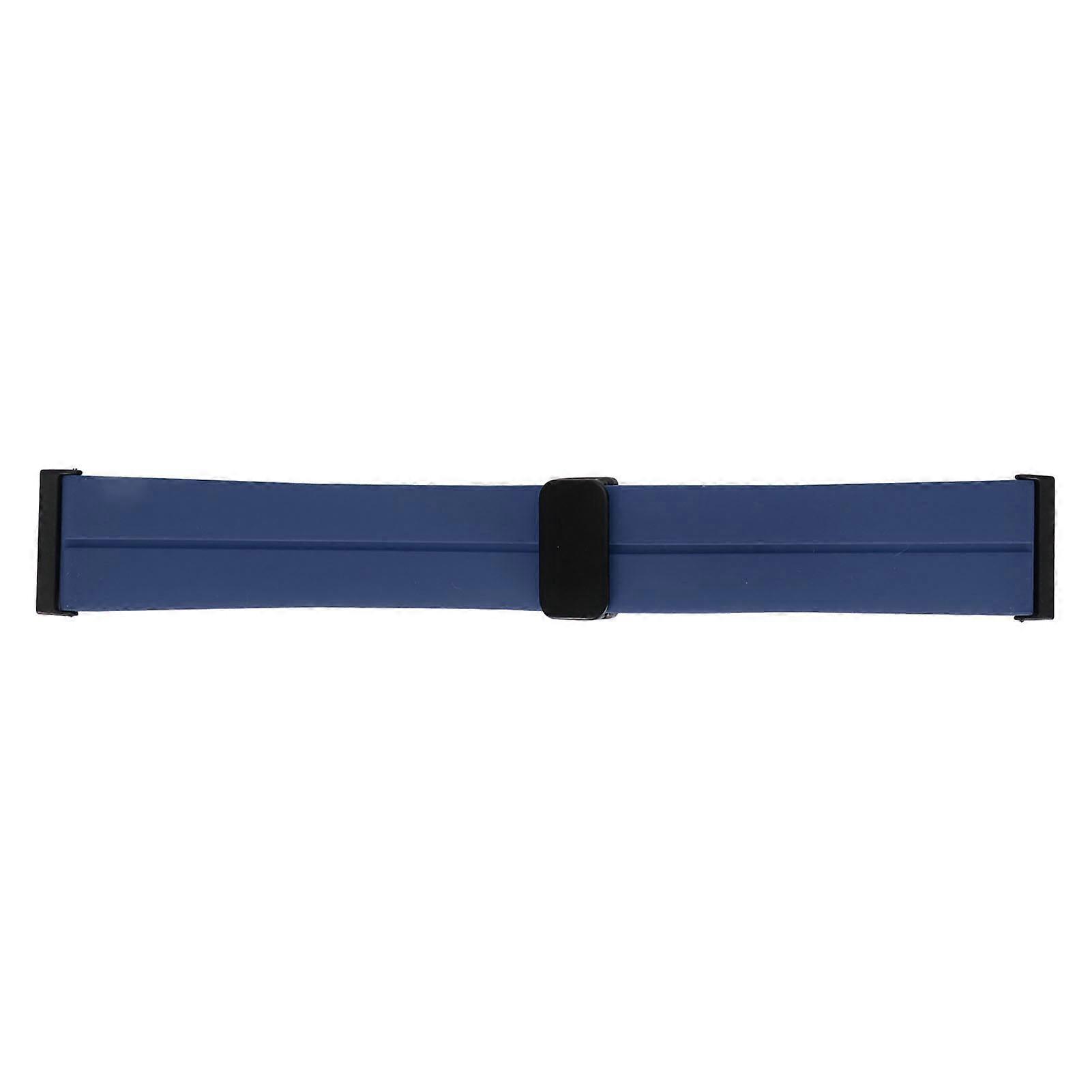 Silicone Band Quick Release Sports Watch Bands with 24mm Magnetic Folding Buckle Fit for Suunto 7 9 D5i Midnight Blue
