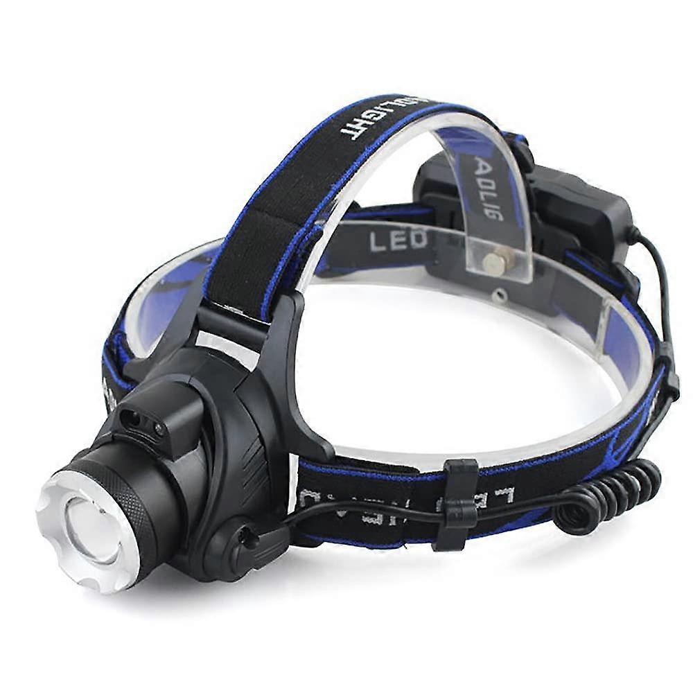 LED Rechargeable Headlamp 1000 LM with T6 Lamp Bead, 3 Modes, Induction Function, Telescopic Zoom, 90° Adjustable for Camping Fishing Running