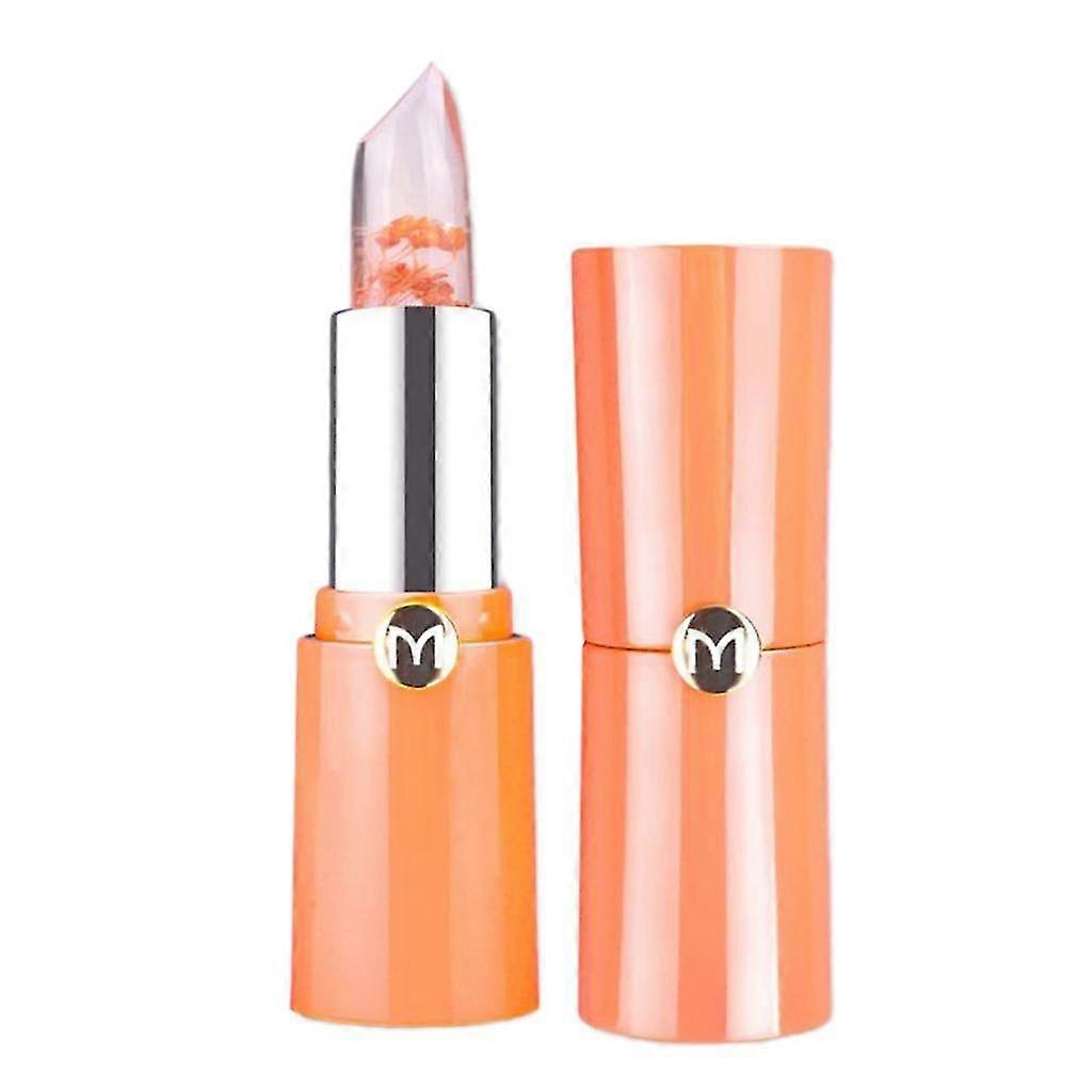 Clear Jelly Temperature Change Color Lipstick Flower Inside Pink Shade #01