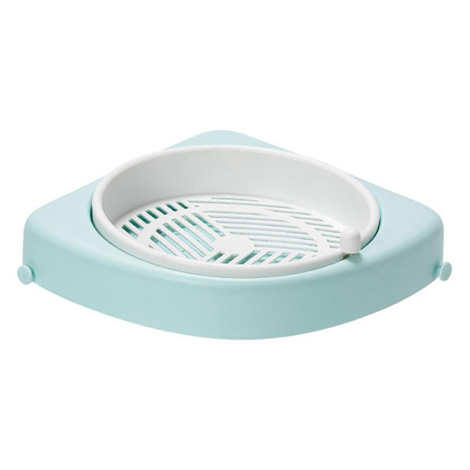 Rotatable Punch-free Storage Rack Wall-mounted Adhesive Corner Caddy Rack LJJ