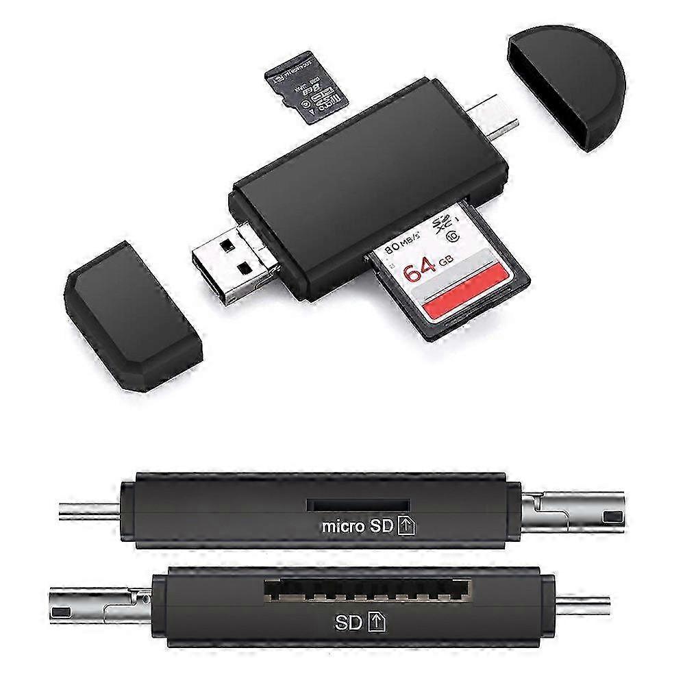 USB to SD/Micro SD Card Reader with OTG Adapter for Direct Connection