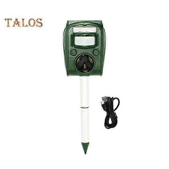 Solar Powered Ultrasonic Mouse Repeller with Infrared Sensor IPX4 Waterproof Squirrel Deer Repellent Deterrent Device Strobe Light