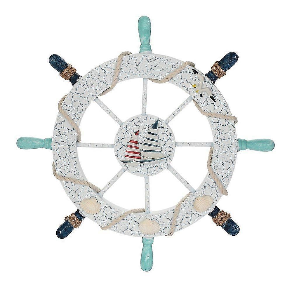 Boot Lenkrad Dekoration Holz Doppelsegel Modell