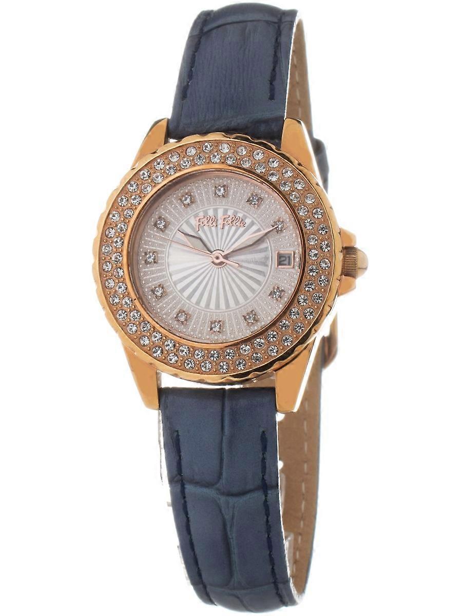 Folli Follie Blå Äkta Läder WF13B071STA Damklocka
