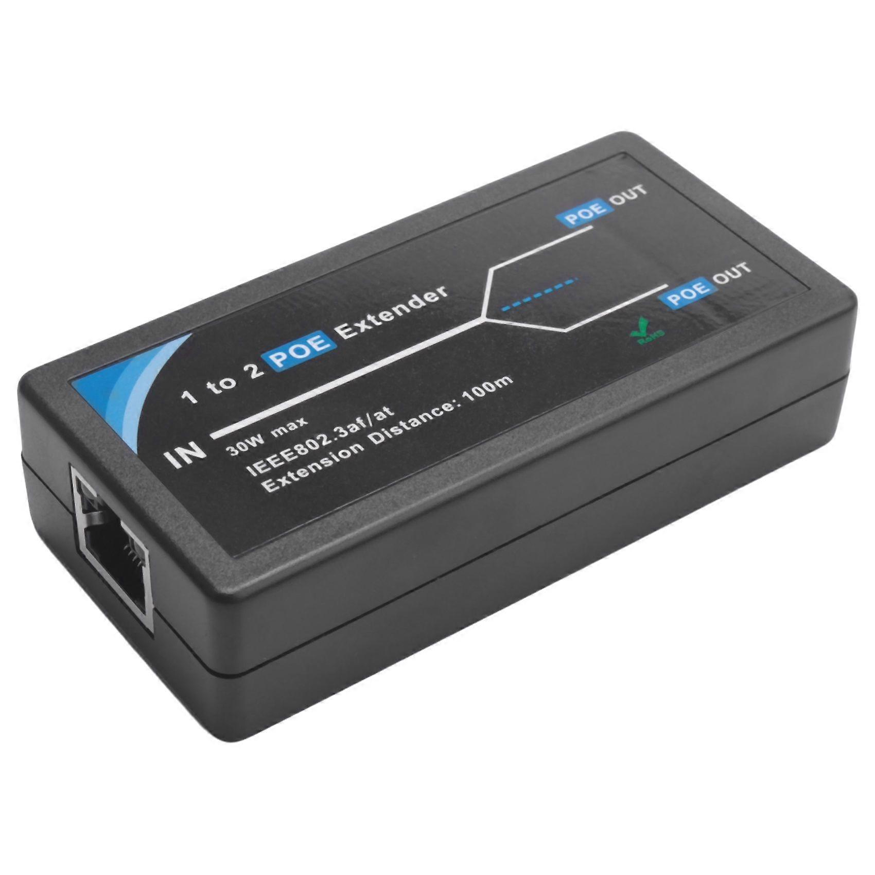 Estensore POE a 2 porte 10/100 Mbps con ingresso/uscita standard IEEE 802.3Af per telecamera IP Estendere 100 metri per la gamma POE