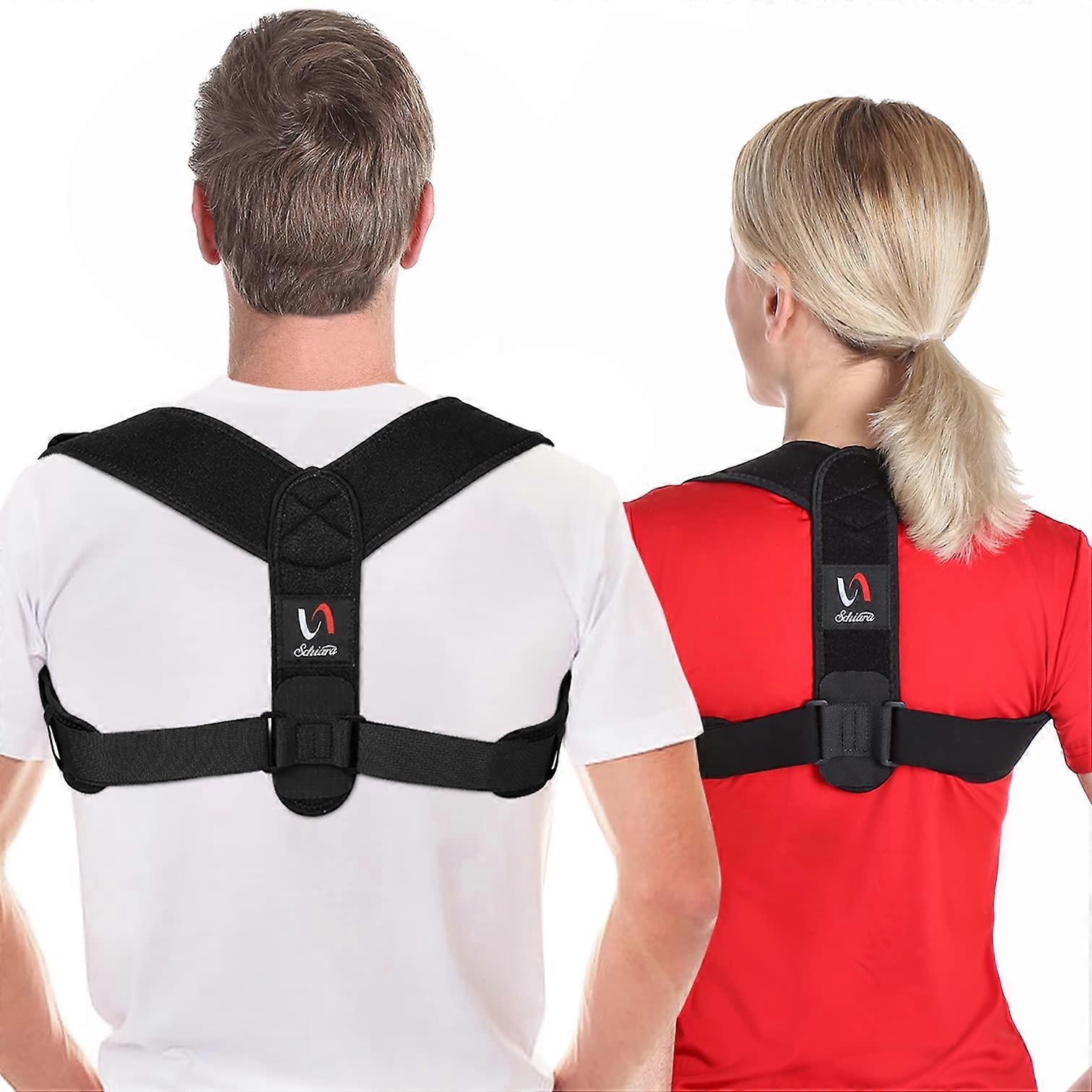 Comfortable Adjustable Posture Corrector for Back and Shoulder Support - Breathable Fabric, Unisex, Sizes S-XL