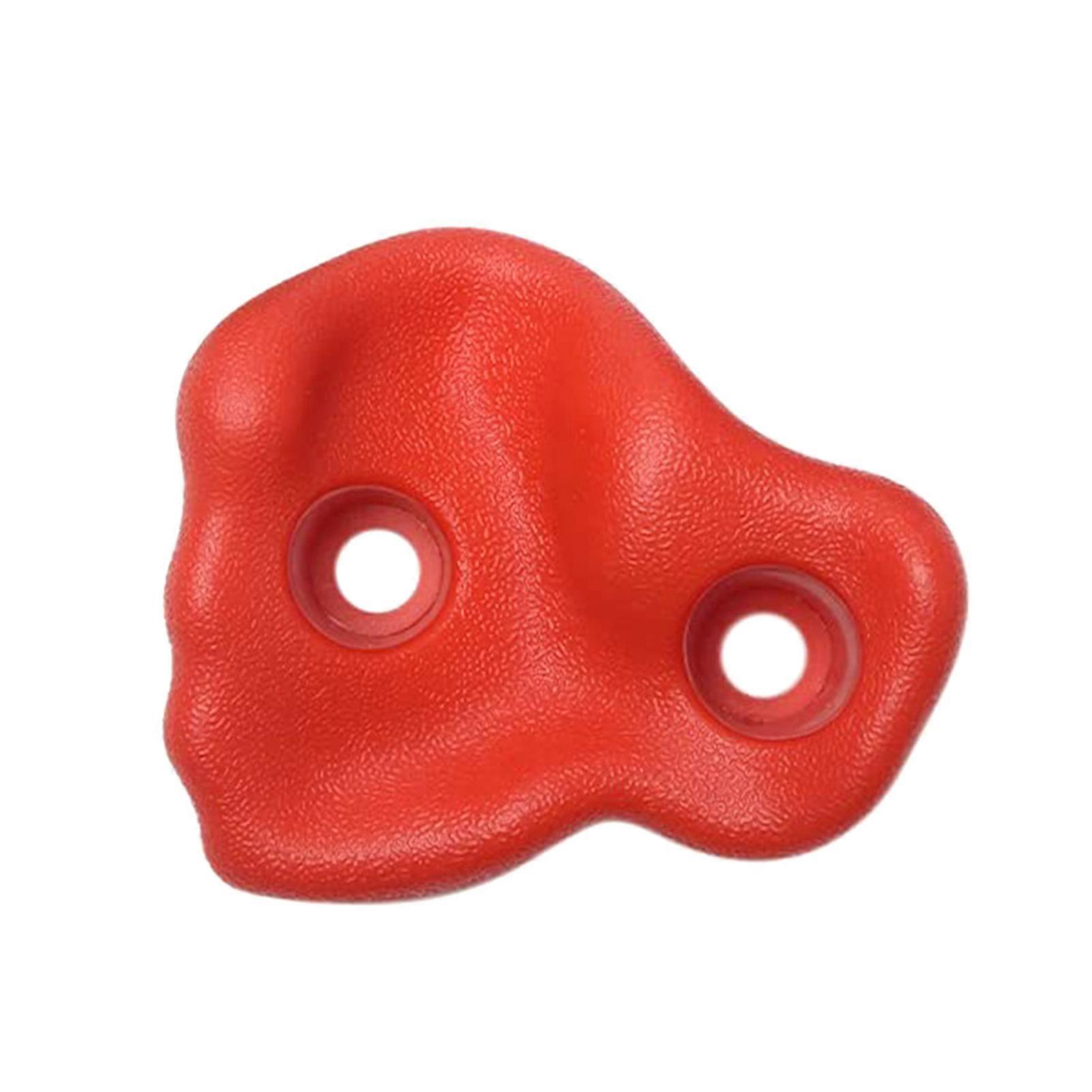 10PCS Rock Climbing Holds PE Ergonomic Comfortable Hand Feeling Climbing Rock Wall Grips for Indoor Outdoor Red 