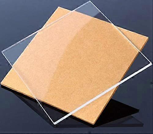 Clear Cast Acrylic Plexiglass Sheets (2 Pack) 1/4' Thick (6mm) Easy to Cut for Signs DIY