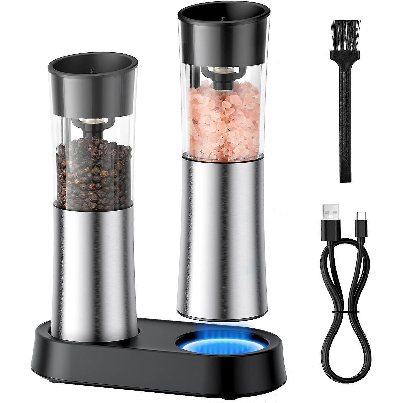 Automatic Peppers Salt Mill Electric Spices Grinder Adjustable Coarseness Mill Adjustable Grinder Suitable for Cooking