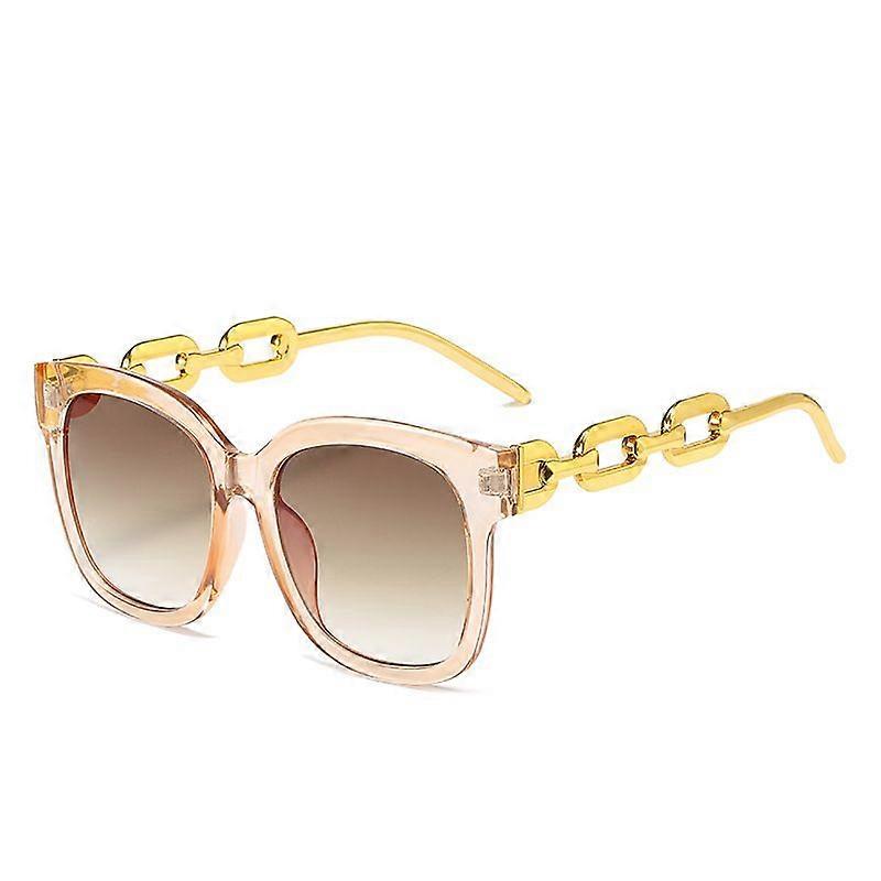 Wekity Polarized Women's Square Sunglasses Chain Temple