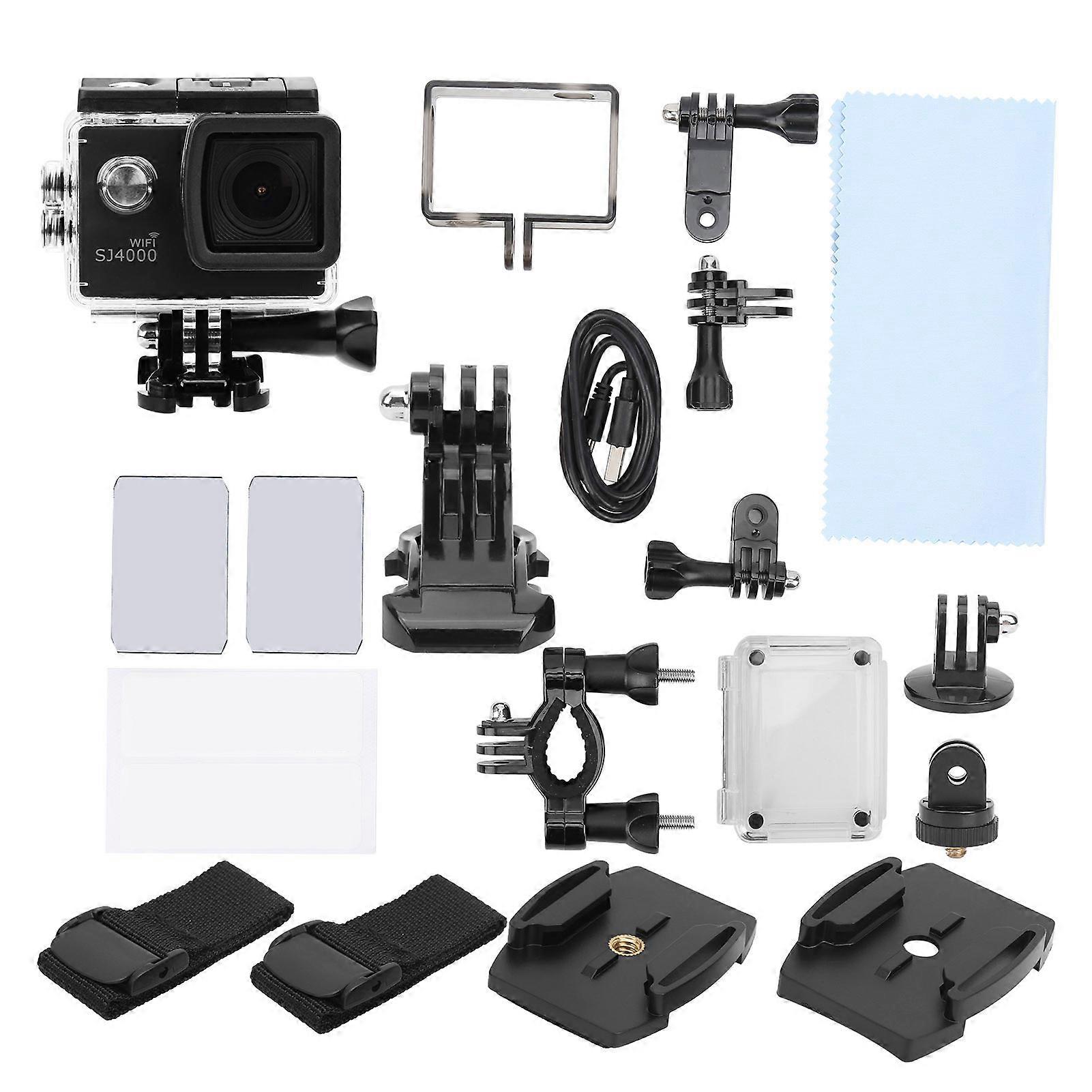 Waterproof Action Camera WiFi Built-in HD Video Recorder 1080P Full HD Wide-Angle Lens Multi-Function Sports DV Underwater Camcorder with Accessorie