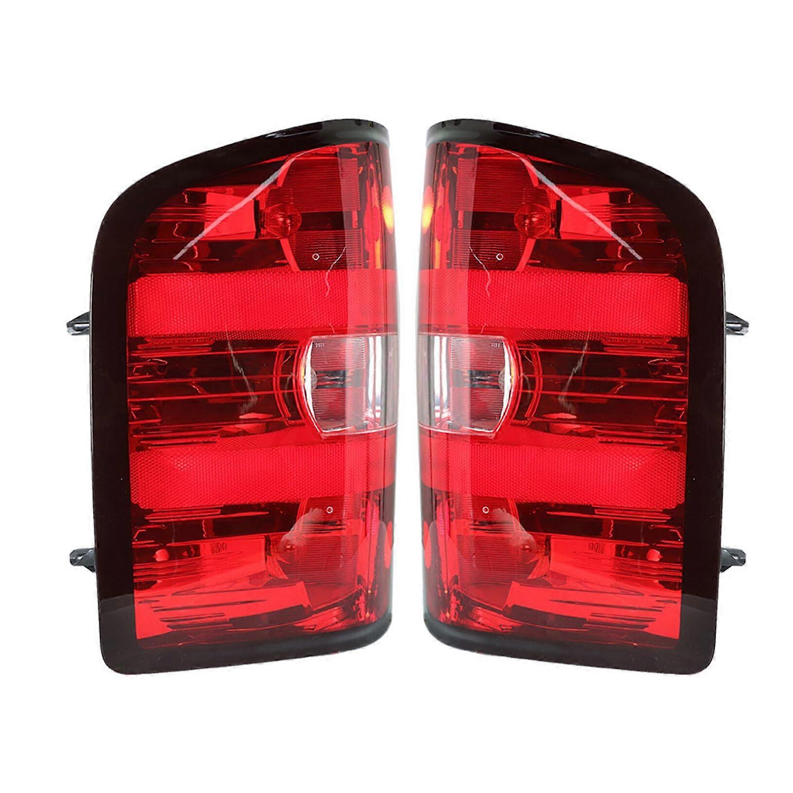 Tail Lights Assembly Replacement for 2007-2013 Silverado, Pair of Taillights with Bulbs, Brake Light Compatibility