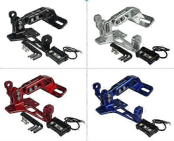 Motorcycle Modified Flight Adjustable Telescopic Cnca Aluminum Alloy With Turn Signal Bracket License Plate Frame/aircraft Tail