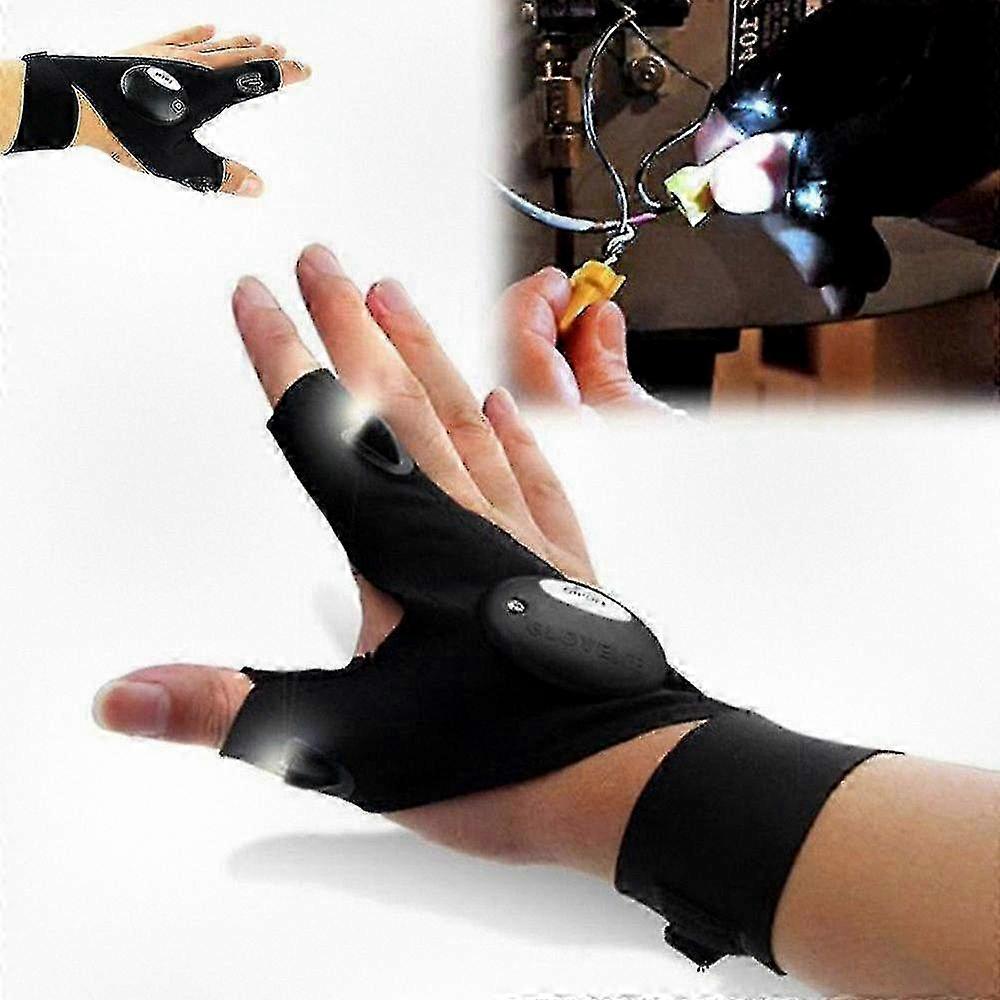 Finger Glove with LED Light for Waterproof Rescue Tools, Outdoor Gear for Night Fishing Activities