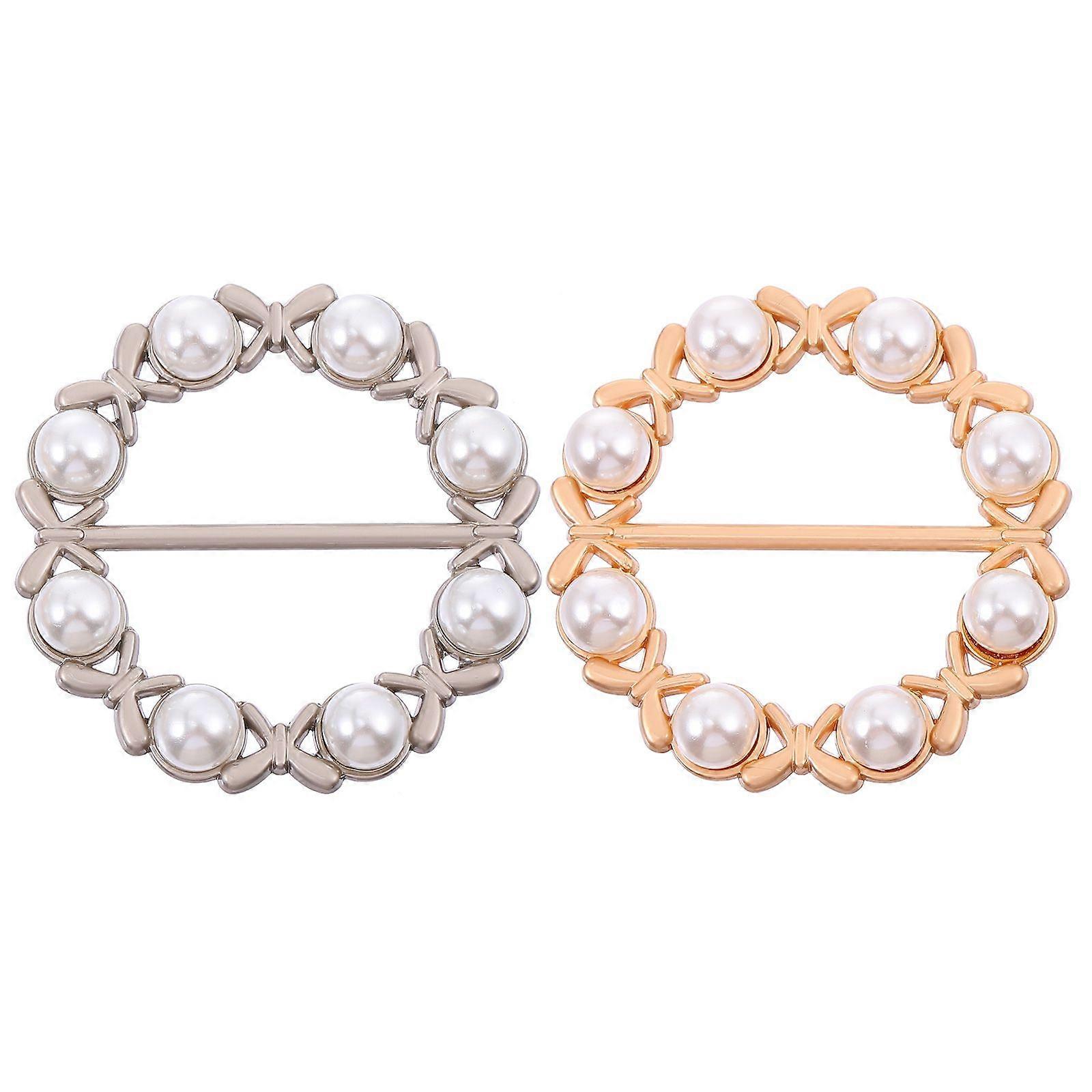 2stk sinklegering lås lyse skjerf spenne klær ornament silke skjerf klemme