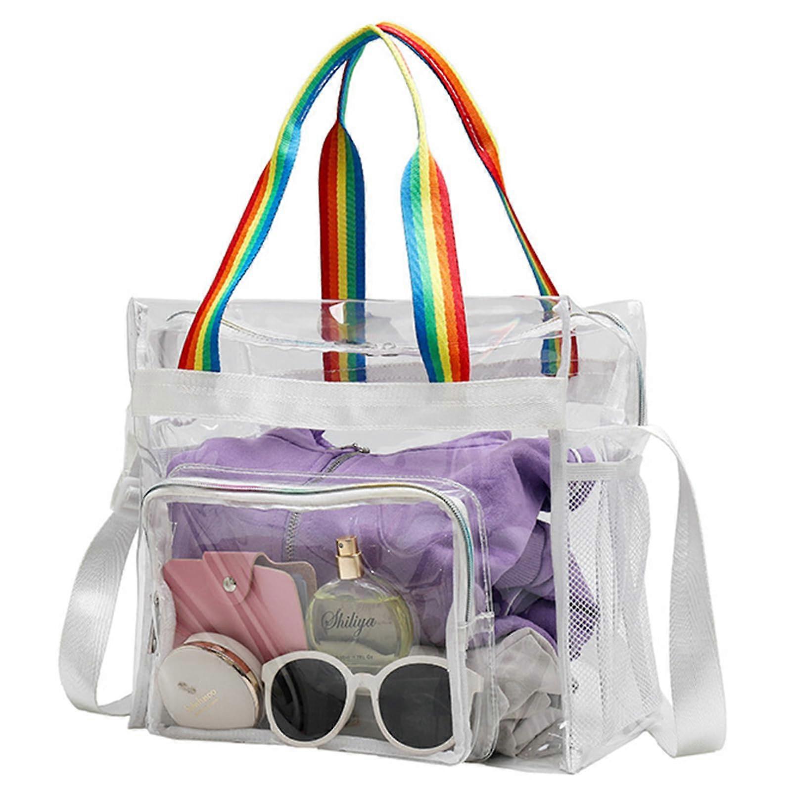 Beach Bags Large Capacity Waterproof Clear Tote for Swim Pool and Shopping, Reusable Durable PVC Material