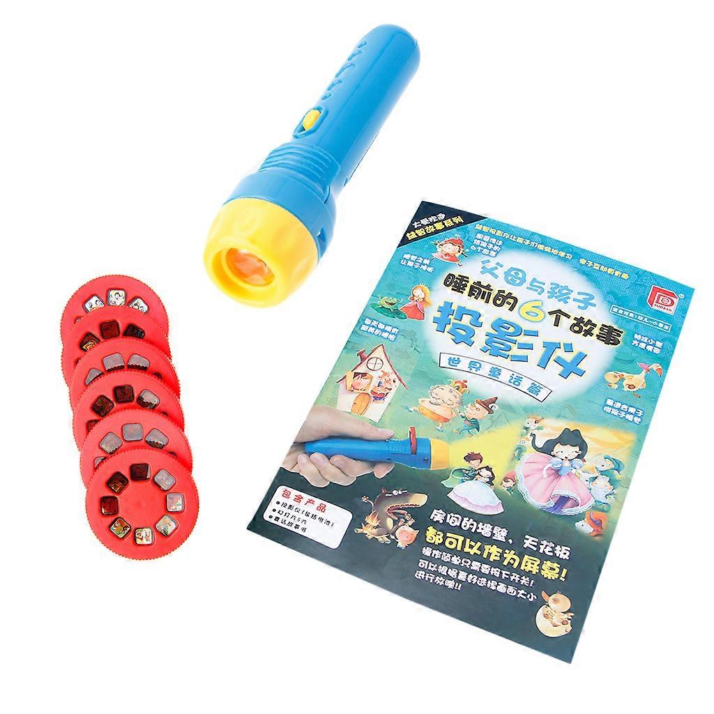 Kids Slideshow Projection Toy Educational Torch Toy Learning Flashlight Toddler Sleeping Story Telling Toy Multicolor
