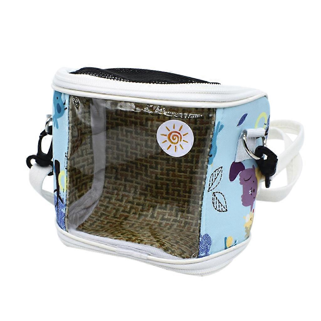Bird for Carrier Small Pet Animals Travel Cage Portable Pet Parrot for Case with Plastic Mesh Top Transparent Window 2 S small