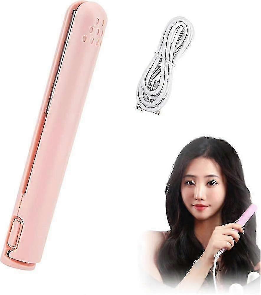 Mini Curling Iron With Dual Use, Durable Styling, 2-in-1 Mini Curler, Usb Rechargeable Small Curling Iron, For Short And Long Hair