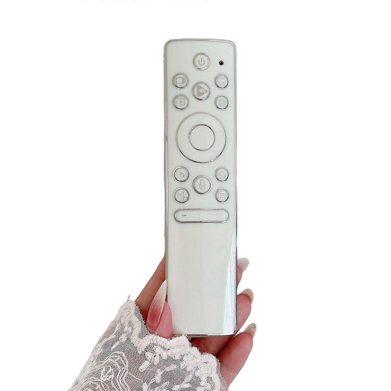 Remote Case Protector for CRF3A71 TV Voice Remote Controller Silicone Cover Remotes Skin Colorful Anti-Fall White