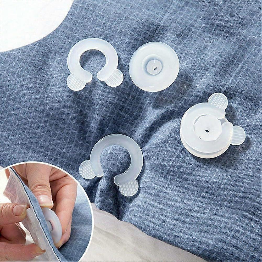 Duvet Gripper Clip Set, 4 Pieces, Duvet Fasteners for Easy Securement in Covers, Compatible with All Sizes