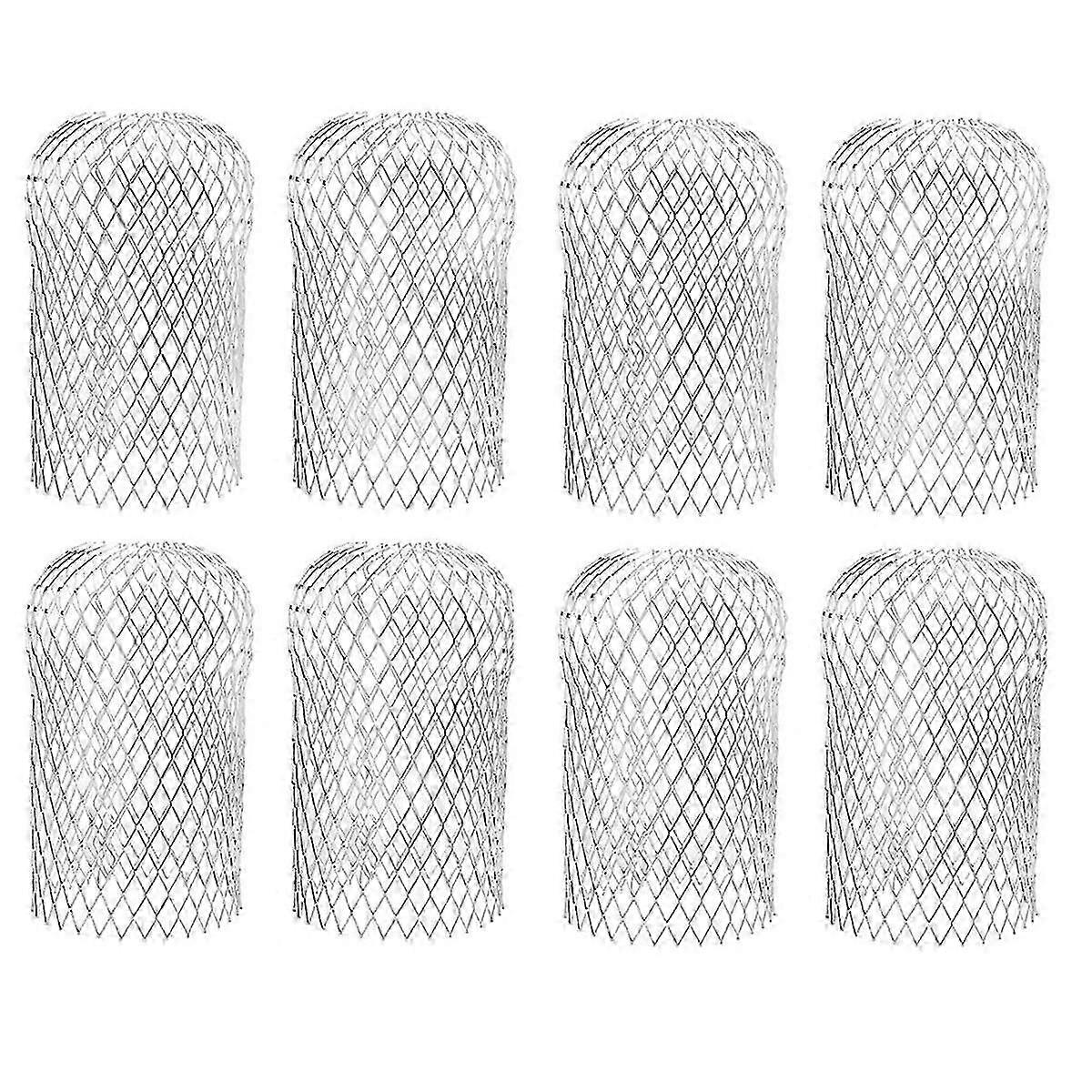 8 pcs gutter guards - aluminum gutter downspout guard, expandable leaf strainer gutter screen cover p