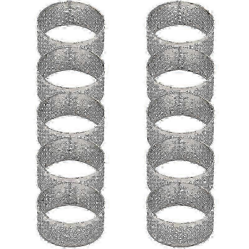 10pcs 4.5cmステンレス製タルトリング、キッシュ&パイ用