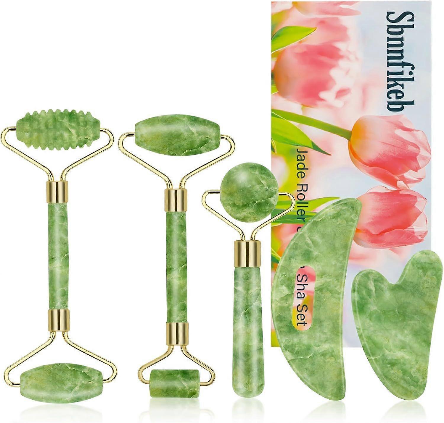 2025 Latest Model Jade Roller and Gua Sha Set,Gua Sha Facial Tools,Face