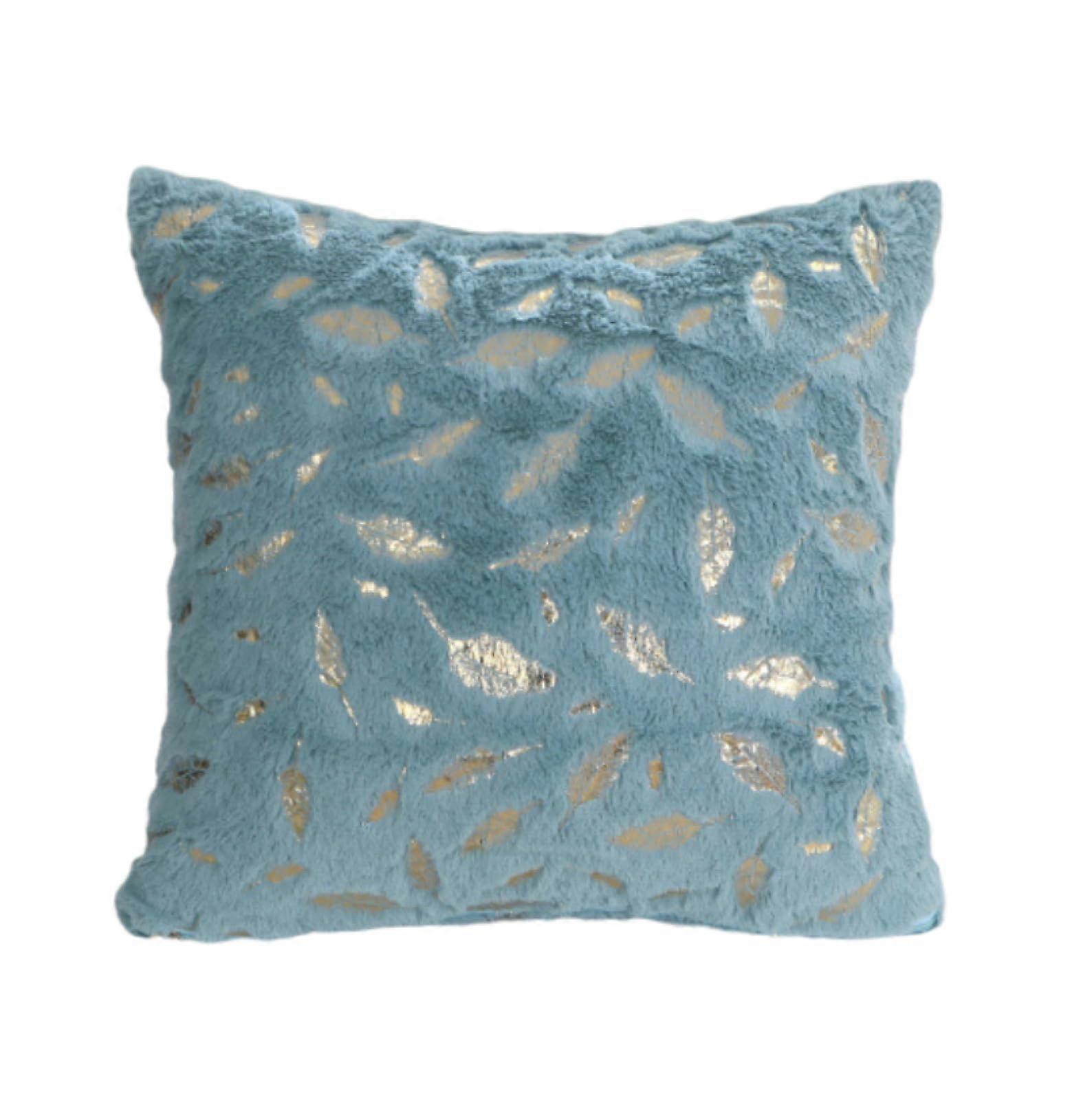 pillowcases, 2 pieces, short plush film pillowcase, model room decoration, sofa pillowcase, Big Red(Blue)