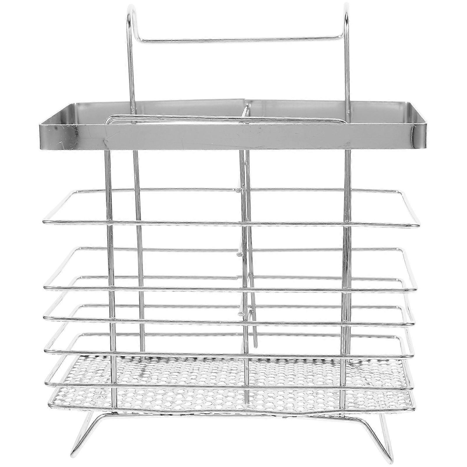 Hanging Utensil Drainer Stainless Steel Chopsticks Container 16.00X15.00X9.00CM Draining Kitchen Use 1Pack