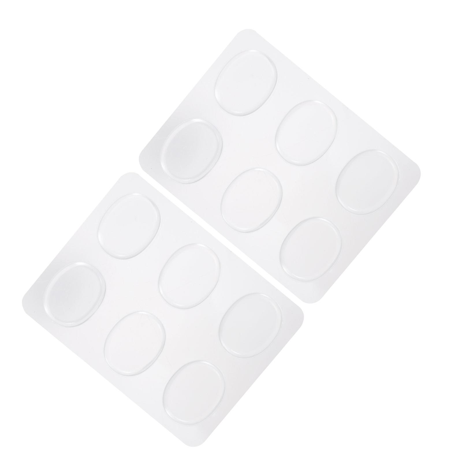 Self-Adhesive Drum Silence Pads For Home Practice Transparent 3.3X2.6X0.3CM 12Pcs