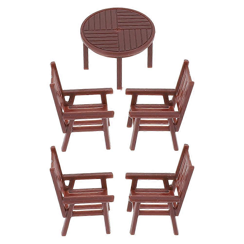 Miniature Table and Chairs Set – Dollhouse Furniture Model Prop for Creative Scenes, Architectural Displays, and Simulated Dining Experiences