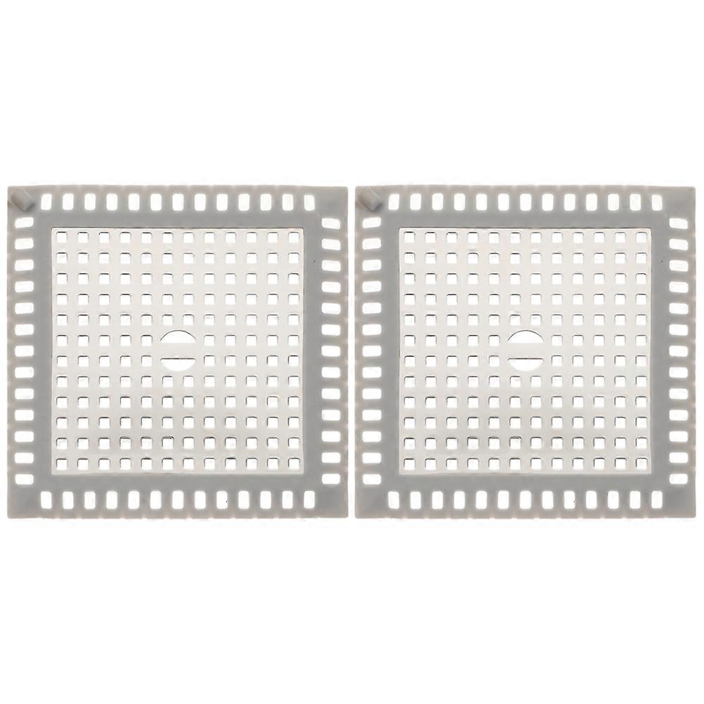 כיסוי ניקוז רצפה כיור מטבח מרובע נירוסטה מונע סתימה 12.50X12.50X0.50 ס"מ מסננת שיער 2 יחידות