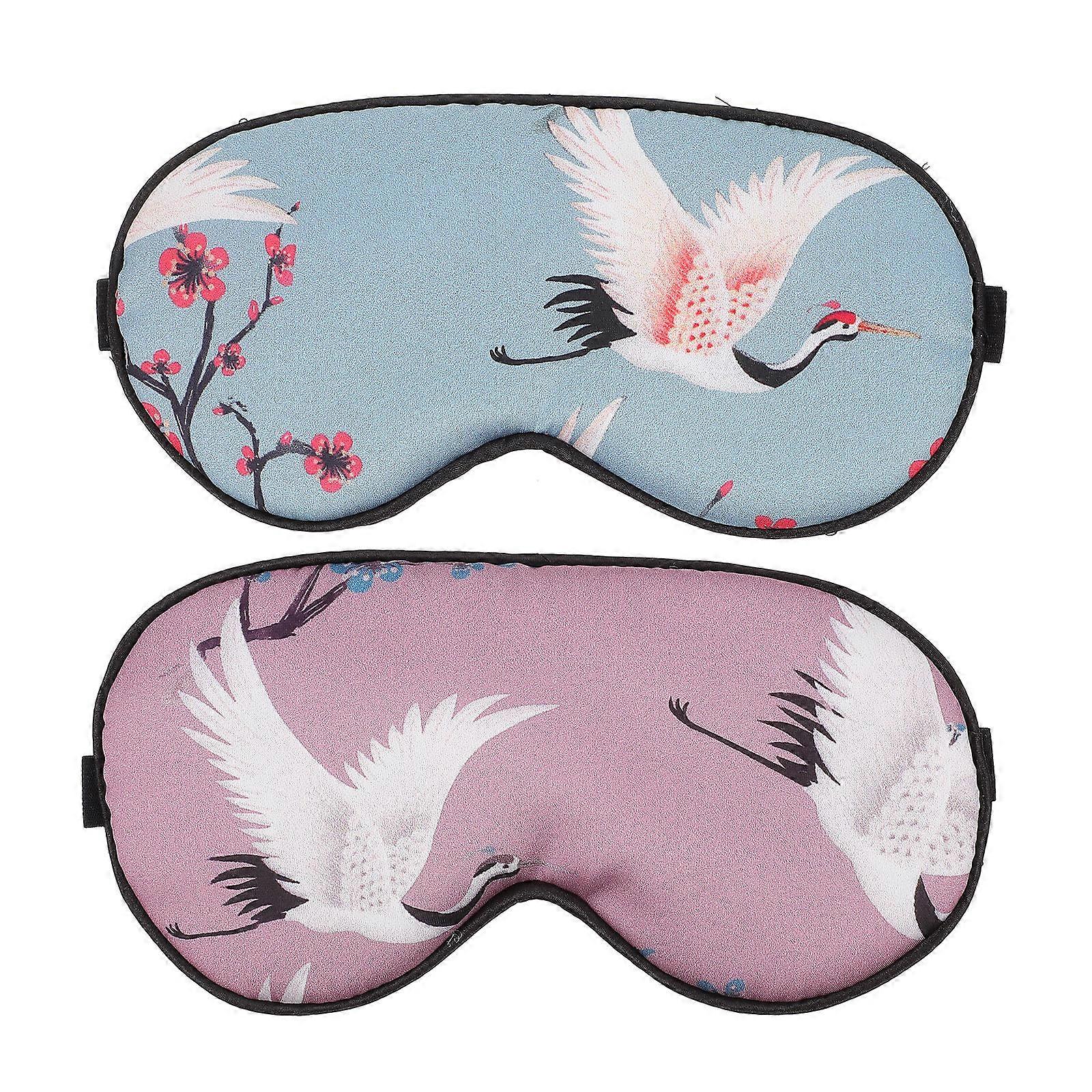 Eye Sleep Mask Fatigue Elimination Synthetic Material Comfortable Style 2Pcs