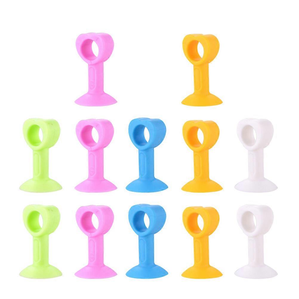 Door Bumper Pads Anti Collision Door Protector 12Set Silicone Doorknob Accessory Wall Protection Noise Reduction Kitchen Use Bathroom Use 7.5*4.3cm