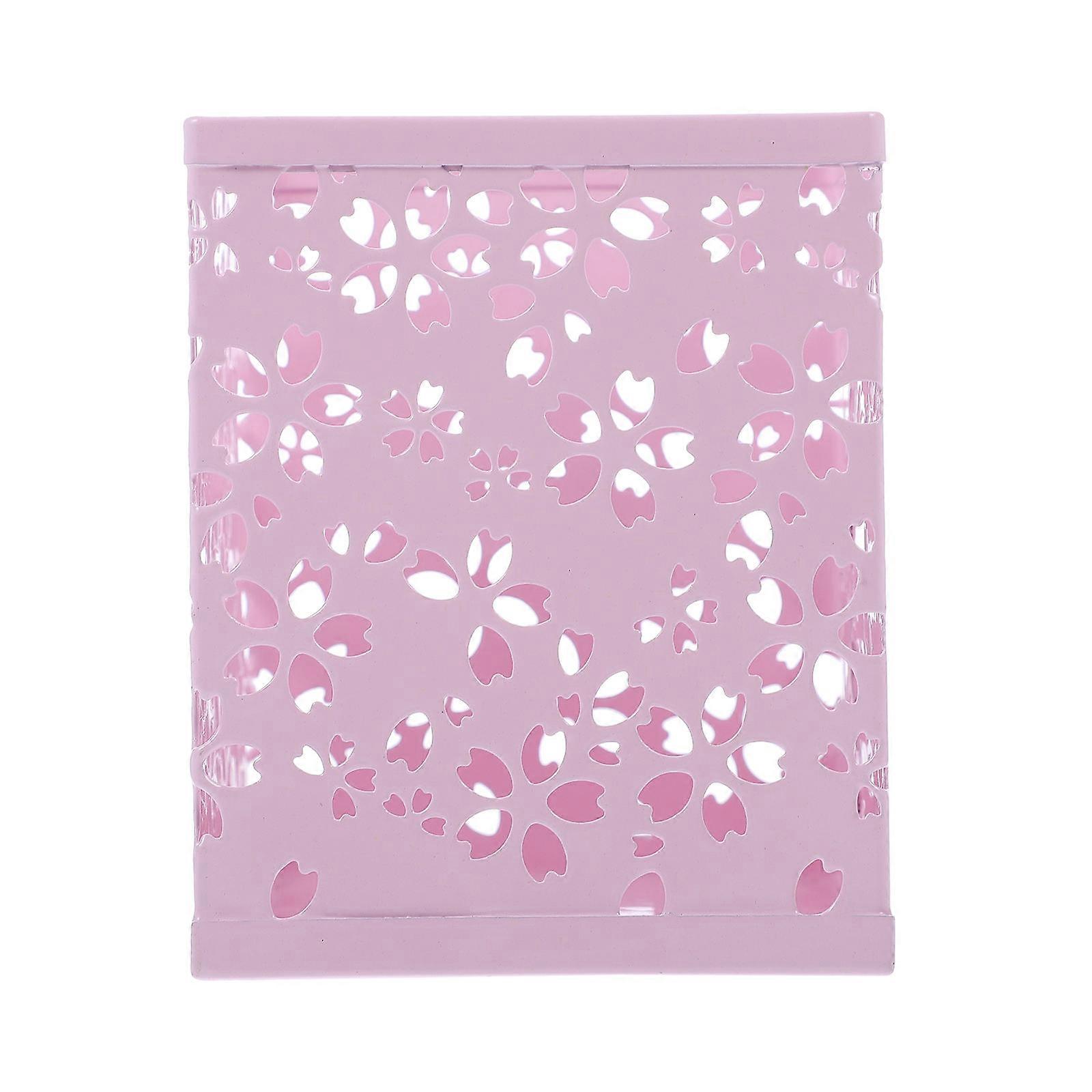 حامل قلم رصاص في الفصل الدراسي فريد من نوعه كوب قلم رصاص مكتب معدني بتصميم سميك وردي 10X8CM 1 عبوة