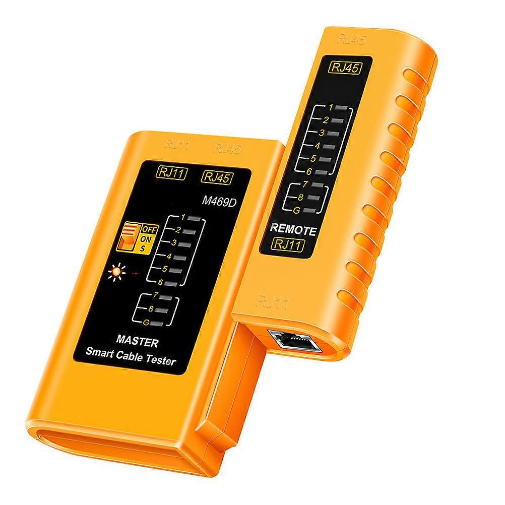 Network Cable Tester Pc Network Wire Tester Personal Use Orange 1Set