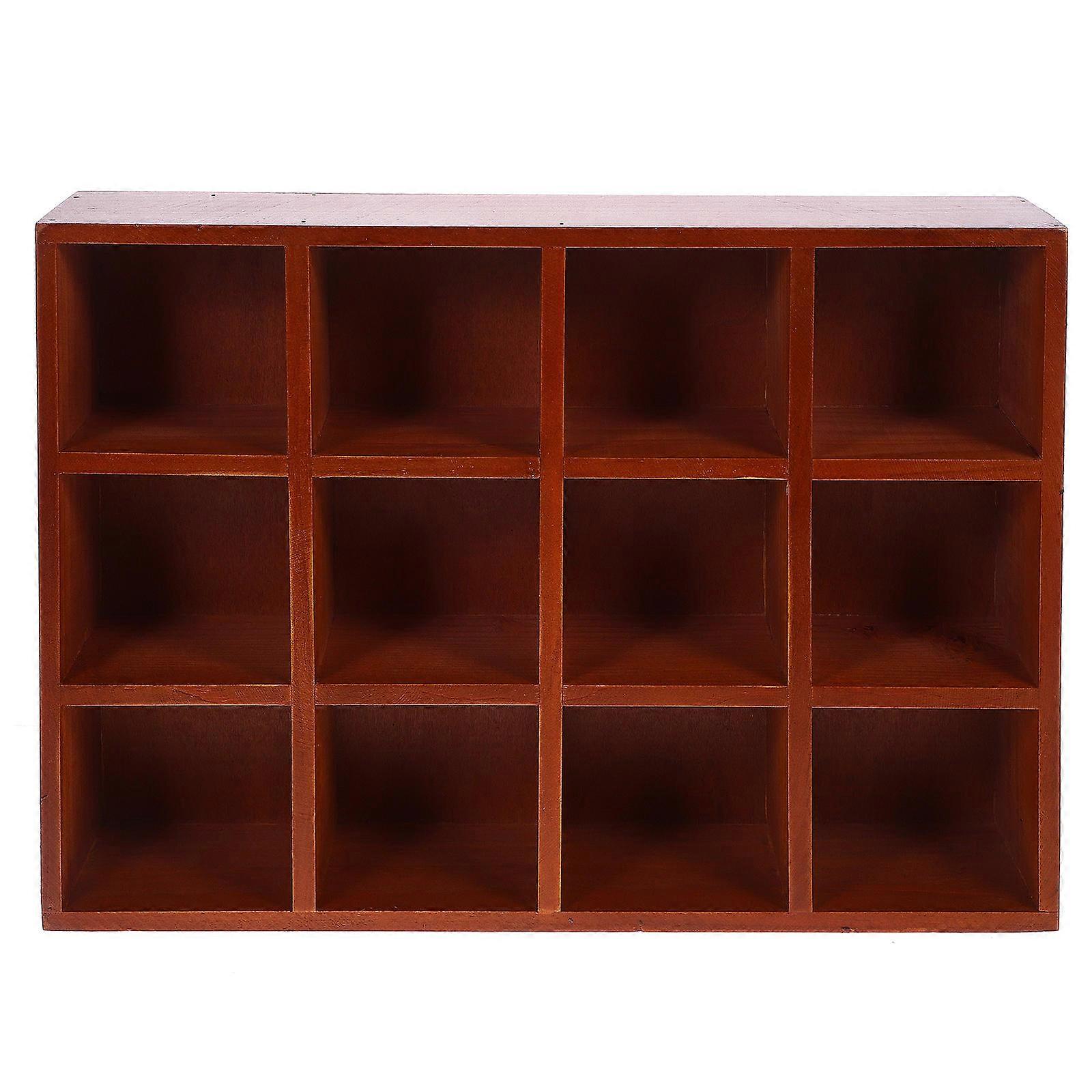 Small Display Shelf Rustic Wood Floating Shelf Home Use Wooden Material 1Set