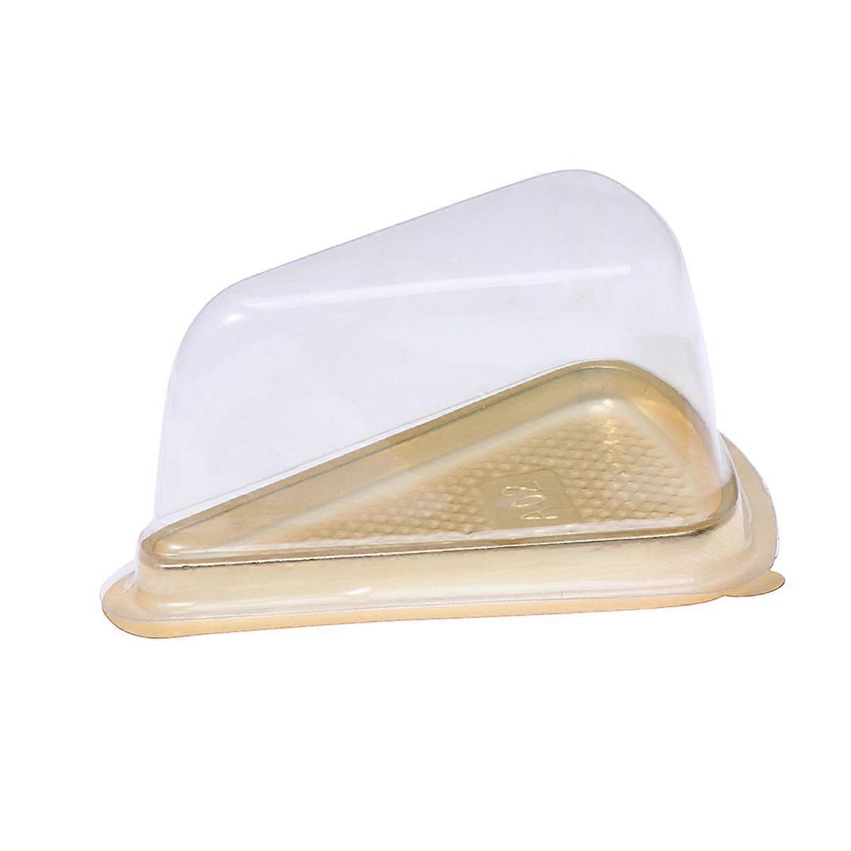 Takeaway Cake Boxes Plastic Material Prevent Cake Deformation Triangle Shape 50Pcs