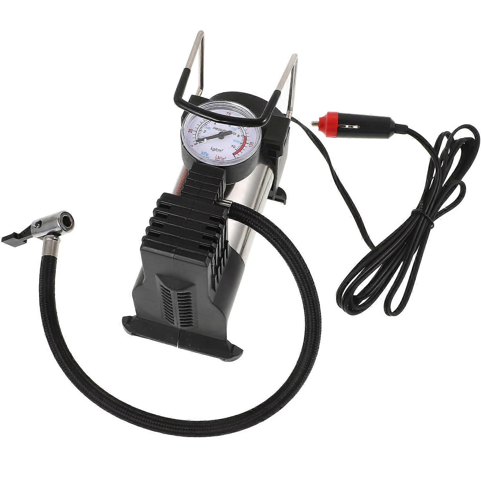 Car Inflator Pump Compressor Air Pump Portable Design For On-The-Go Use 16-Cylinder Motor 1 Set