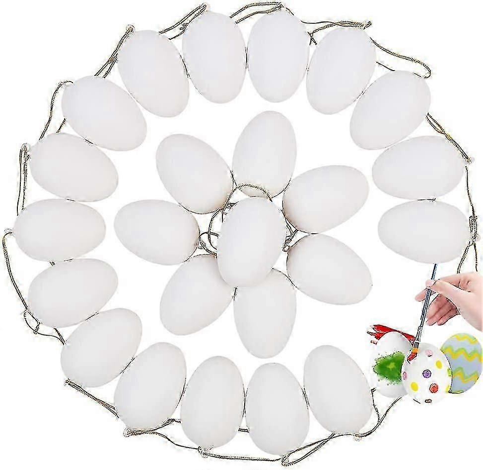 24 pack DIY Easter egg white plastic eggs