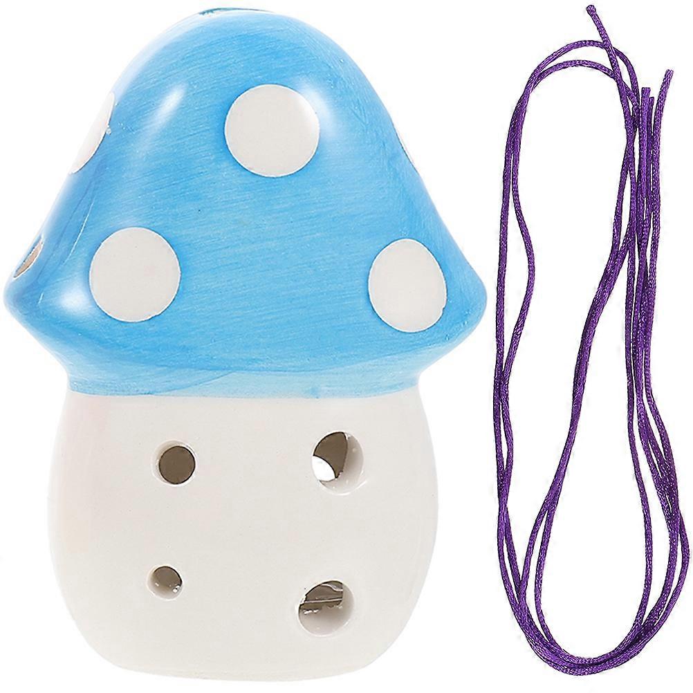 Ceramic Mushroom Ocarina – Compact Portable Wind Instrument for Beginners, Easy to Learn Musical Instrument for Students and Festival with Lanyard,