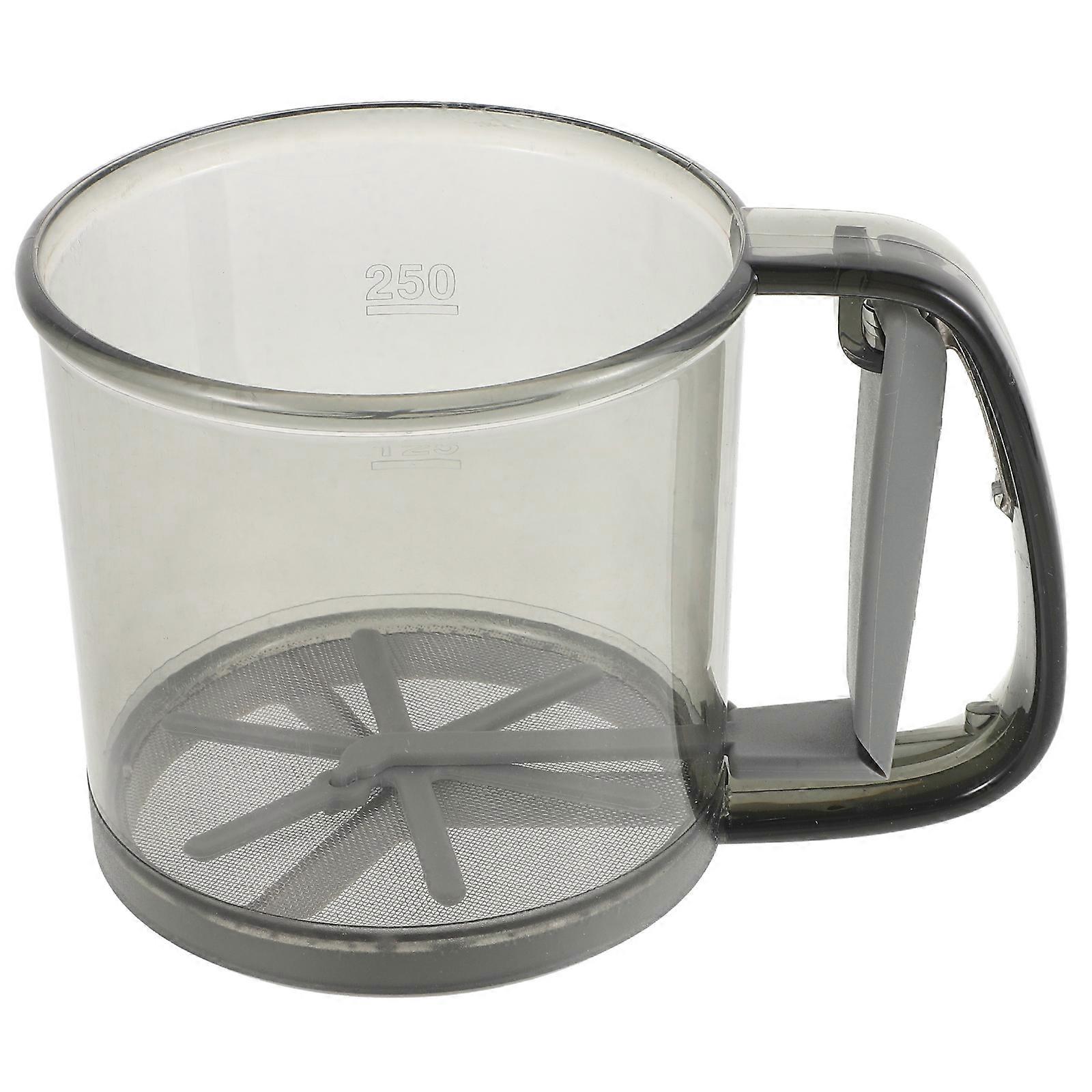 Handheld Double Layer Flour Sifter with Fine Mesh Strainer for Quick Sifting of Flour and Powdered Kitchen Baking Tool