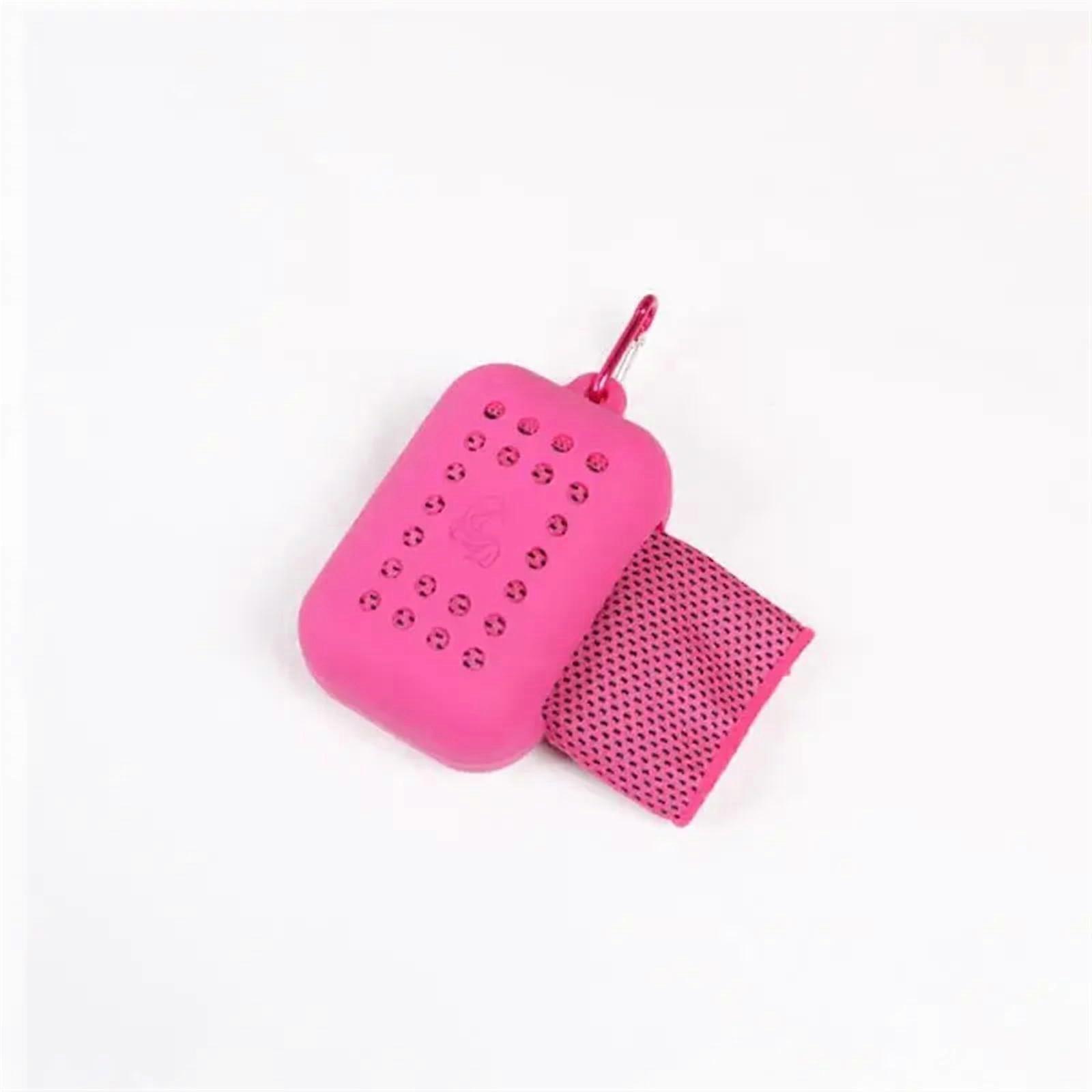 Sports Towel, QuickDrying, Soft, Breathable, Cold Towel with Box (Rose Red)