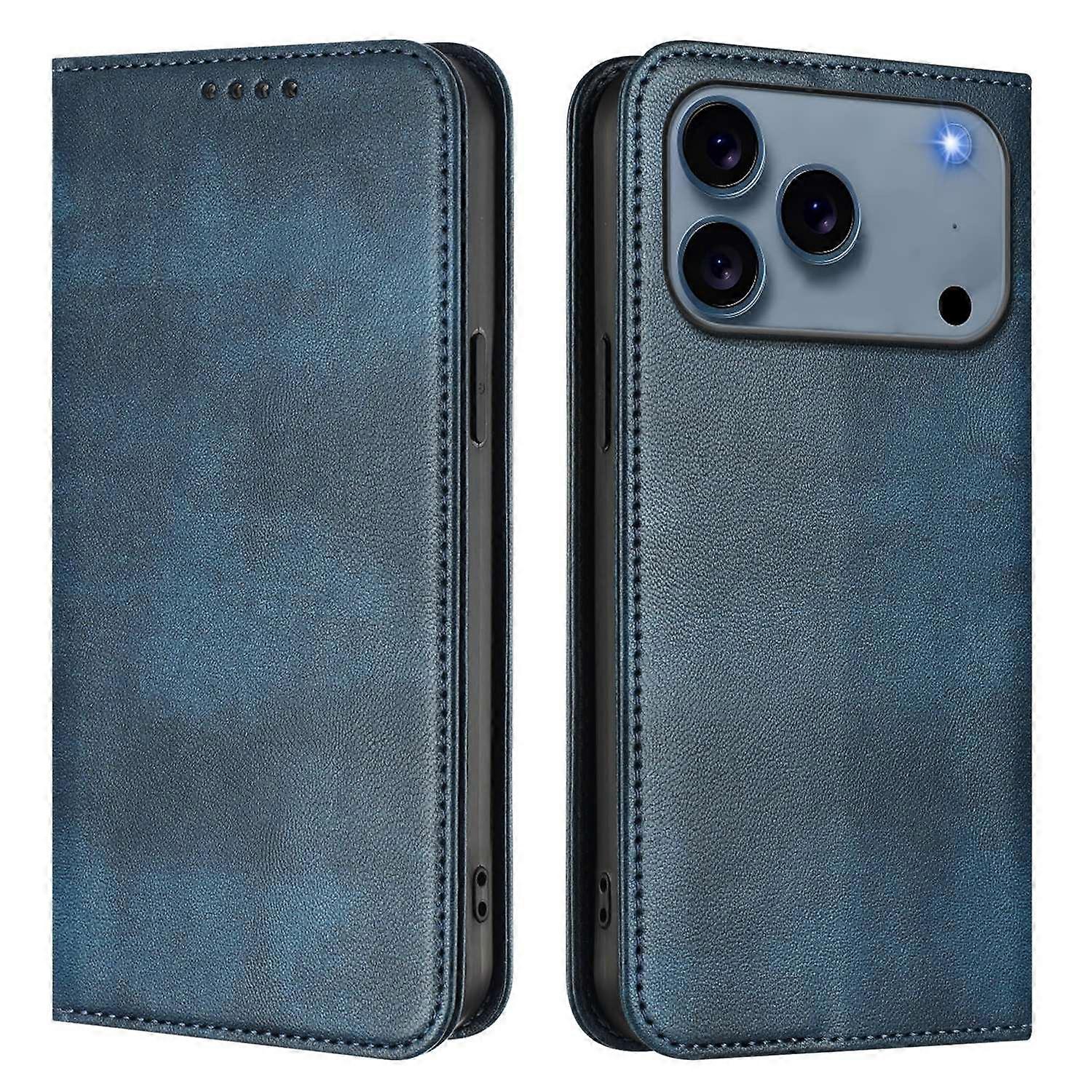 For iPhone 17 Pro Wallet Cases Retro Texture RFID Blocking Leather Phone Cover