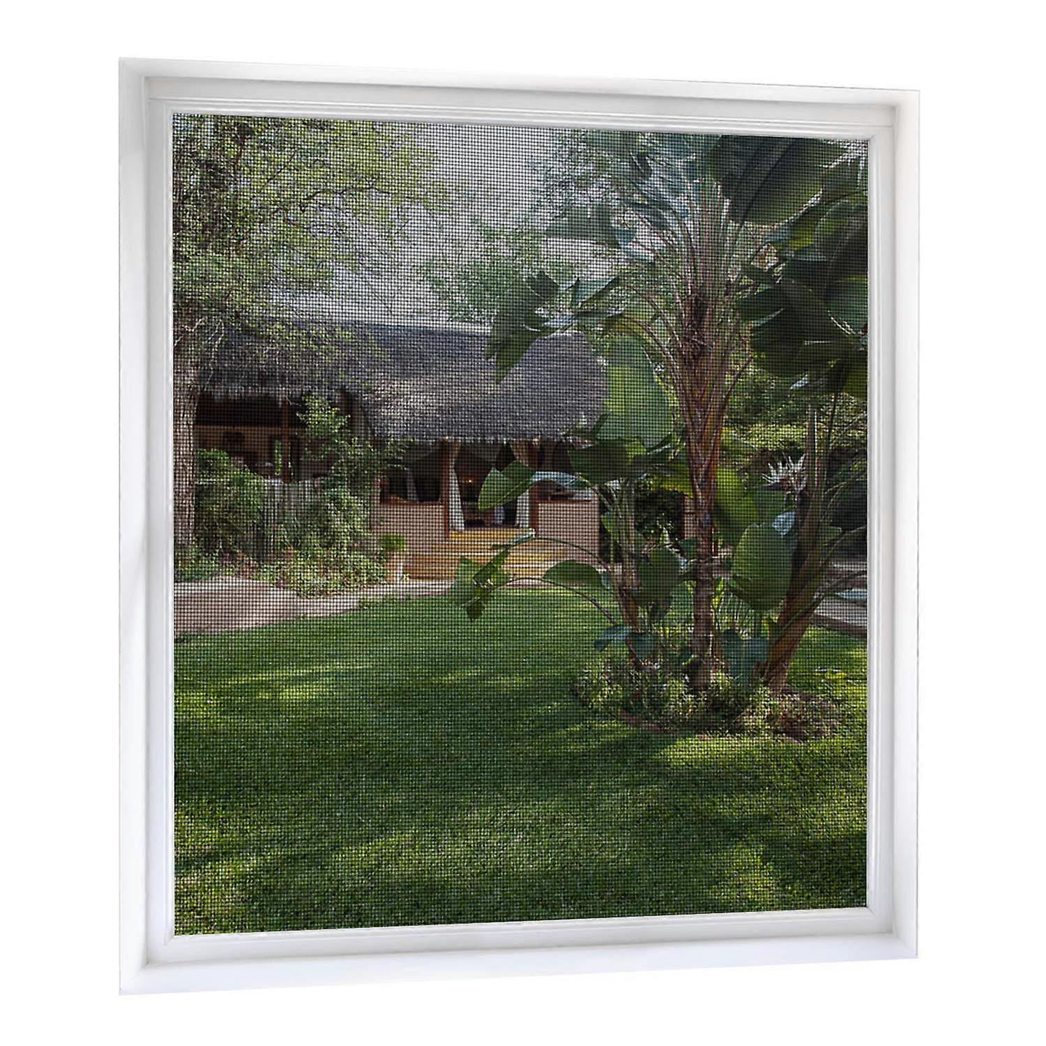 Set of 2 Mosquito Nets for Windows without Drilling 130x150cm, Black