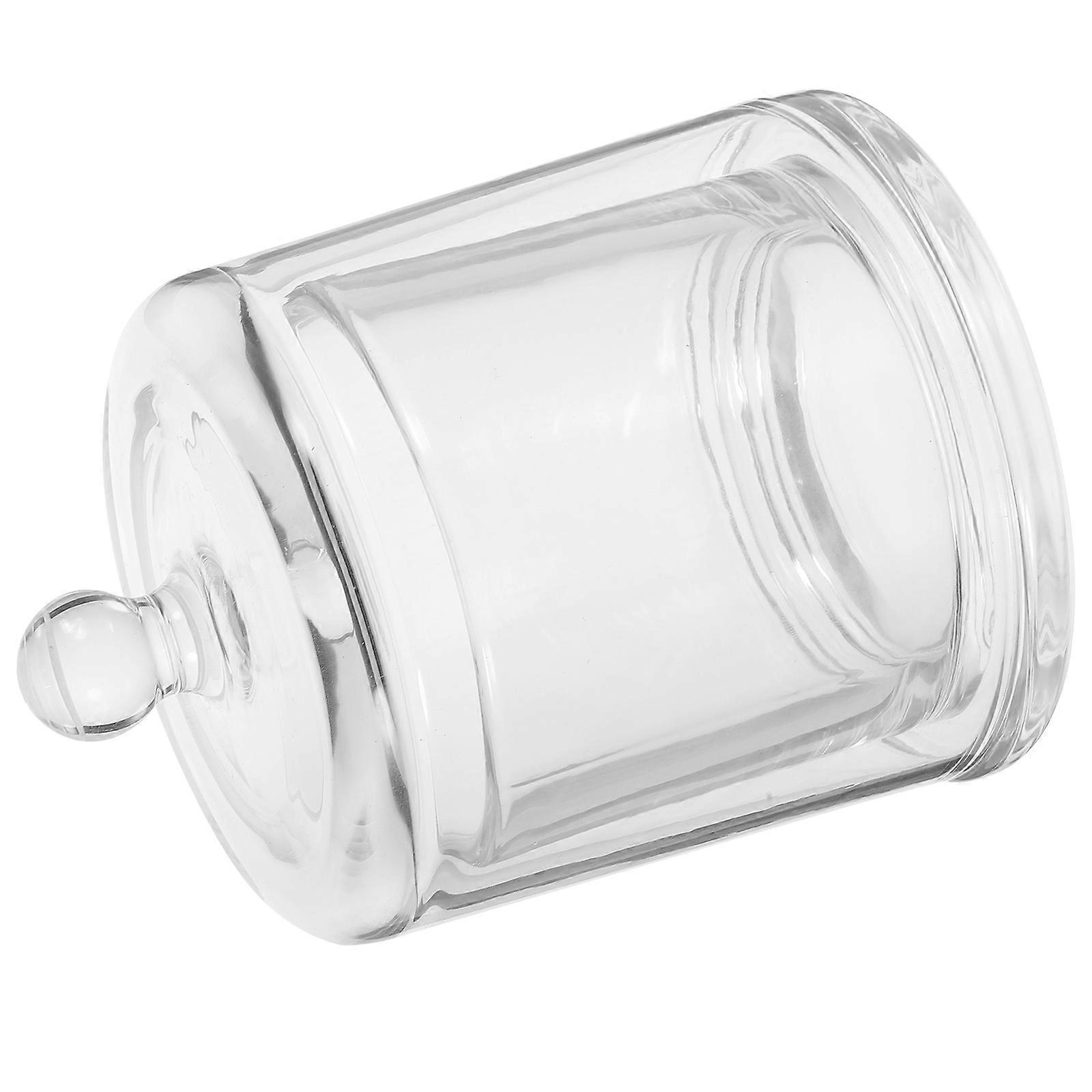Candle Container Clear Glass Candle Cup Simple Structure Home Decoration Indoor Use 1Set