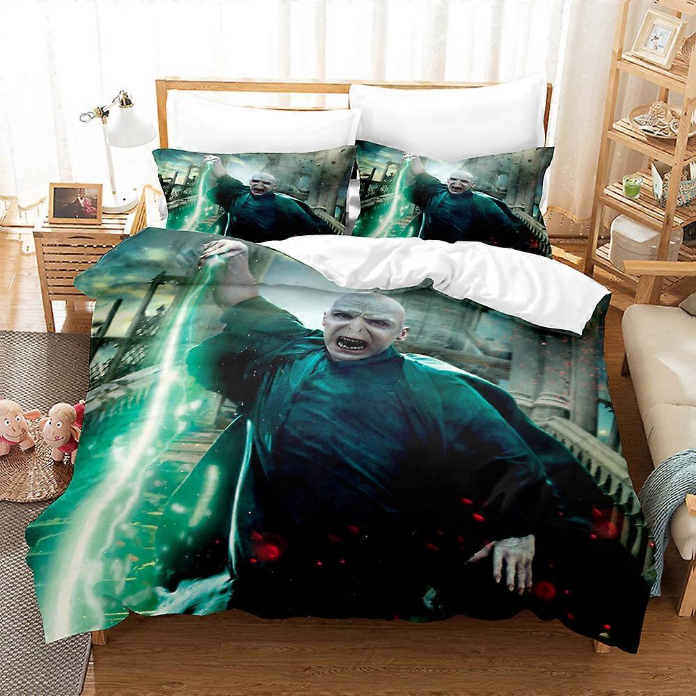 Harry Potter Impresso Conjunto de Cama Capa de Edredão Capa de Colcha Fronha Presente Infantil 17 140*210