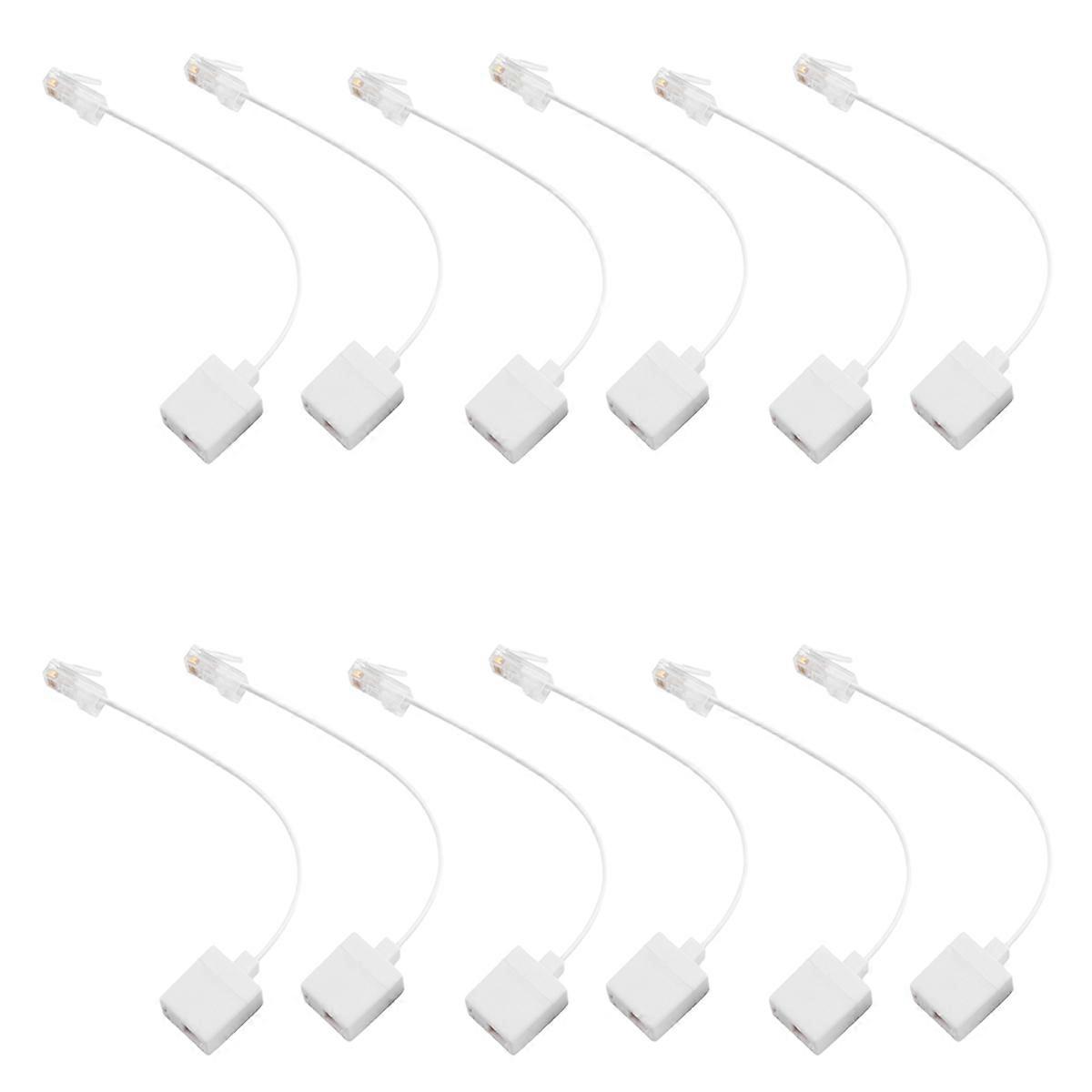 2 socket 8P4C / RJ45 male RJ11 6P4C to female M / F Adapter Ethernet
